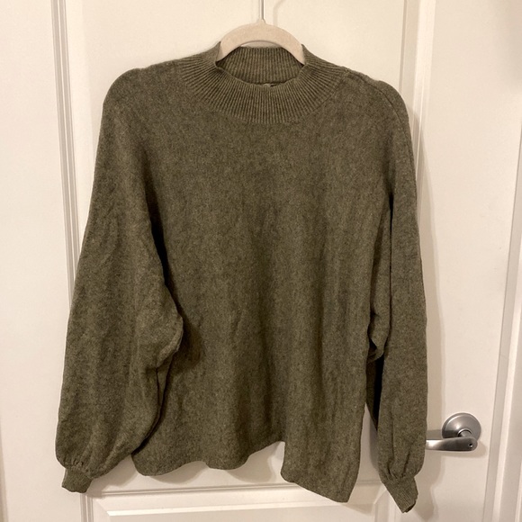 Green Mock Neck Sweater - Picture 1 of 4